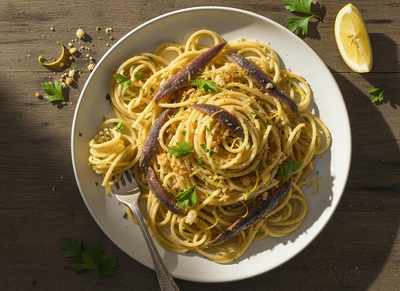 Spaghetti con Acciughe