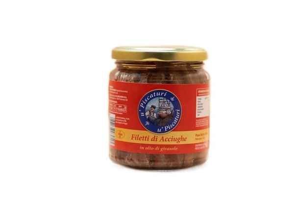 Filetti di Acciughe in Olio di Semi