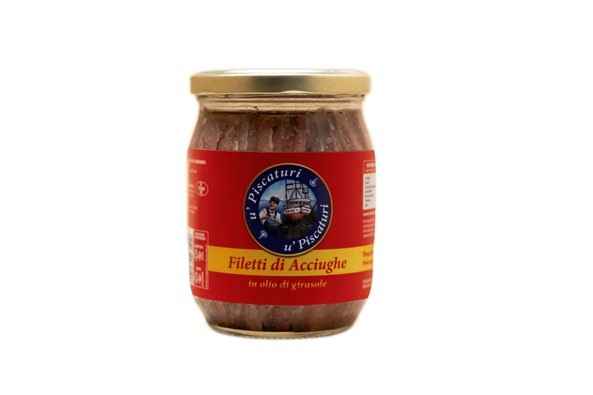 Filetti di Acciughe in Olio di Semi — Vaso Cristina