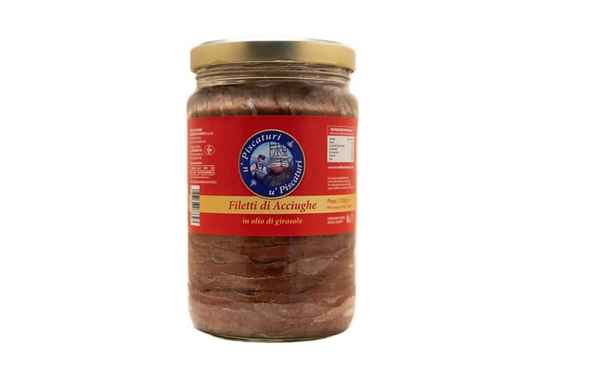 Filetti di Acciughe in Olio di Semi