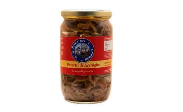 Pezzetti di Acciughe in Olio di Semi